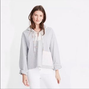 Madewell Patchwork Popover Hoodie